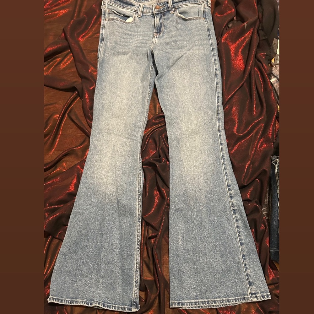 Stylish Flared Low Rise Denim Jeans